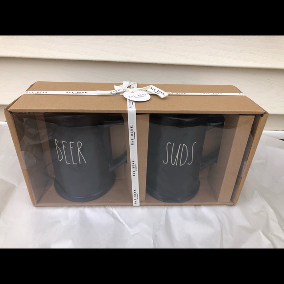 Rae Dunn Other - New Rae Dunn “BEER” & “SUDS” black mugs